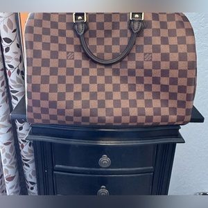 AUTHENTIC Louis Vuitton Speedy Bandoulière 35 Damier Ebene